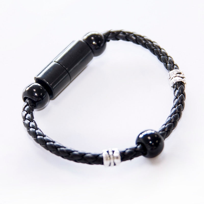 Smart Jewelry Beads Wrist Band USB Charging Fast Charger Data Cable for IPhone for Huawei TypeC Mirco USB Hand-knitted Bracelet