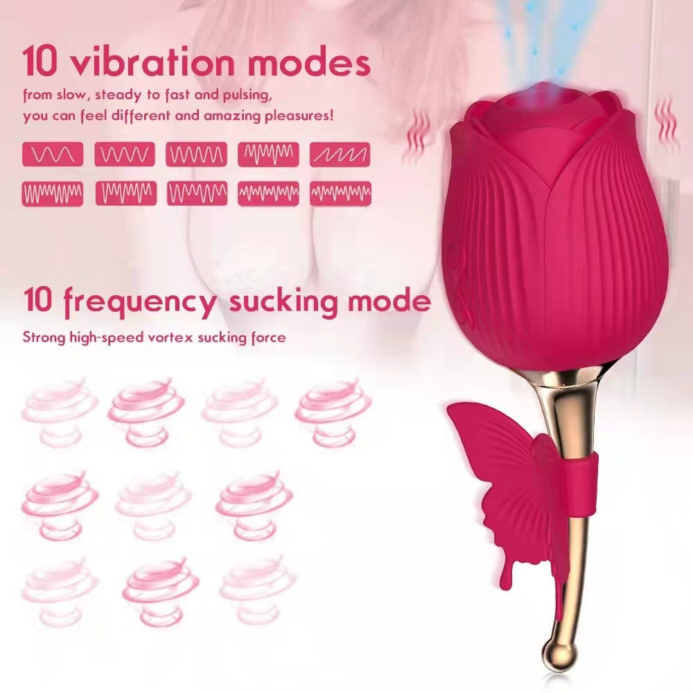 10 Speed Cute-Vibrator-Massager-Sucking-Licking-Sucker For Women Waterproof Mute