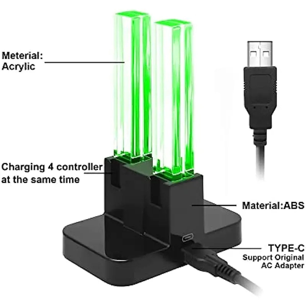 Suitable for switch charging dock Joy Con handle charging finger quad charging dock rotating light column base